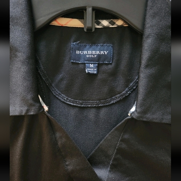 Luxury Designer Burberry Golf Vintage Rare Polo Trademark Tartan Check Pattern M - Picture 9 of 9